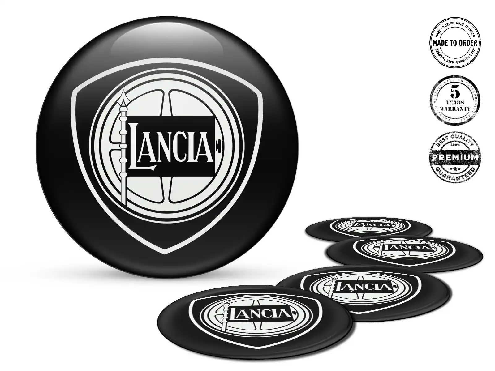 Lancia Aufkleber Dome Stil Premium Radlogos